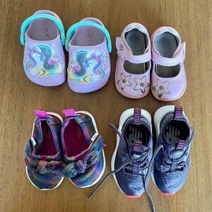 Baby Girl Shoe Lot, Size 4C, 4 Pair
